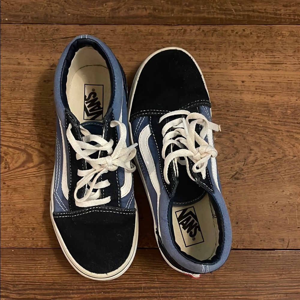 Vans Kids Black and Blue Sneakers